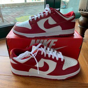 Nike dunk white and red casual shoes for women